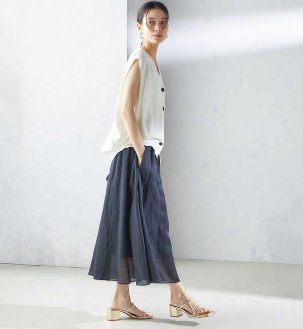 SHIPS for women「〈手洗い可能〉ラミー 4 ウエスト シャーリング スカート」|スカート|