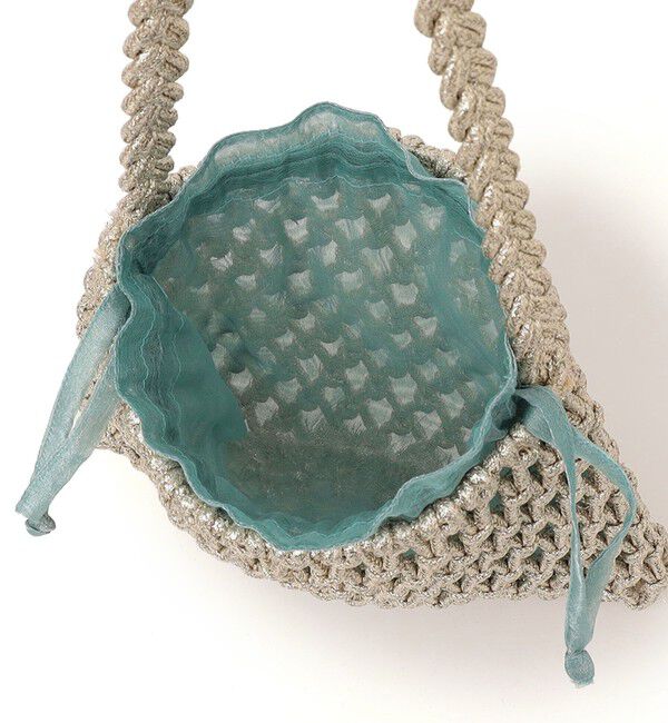 SHIPS for women「The Bagmati:オーガンジー 巾着 マクラメ バッグ」|ショルダー・メッセンジャー|