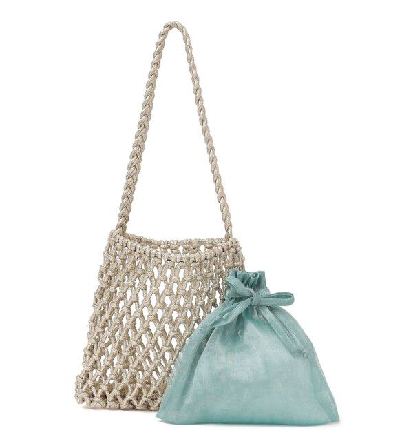 SHIPS for women「The Bagmati:オーガンジー 巾着 マクラメ バッグ」|ショルダー・メッセンジャー|
