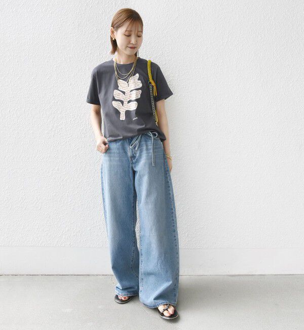 SHIPS for women「【WEB限定】モチーフ 刺繍 プリント TEE」|Tシャツ・カットソー|