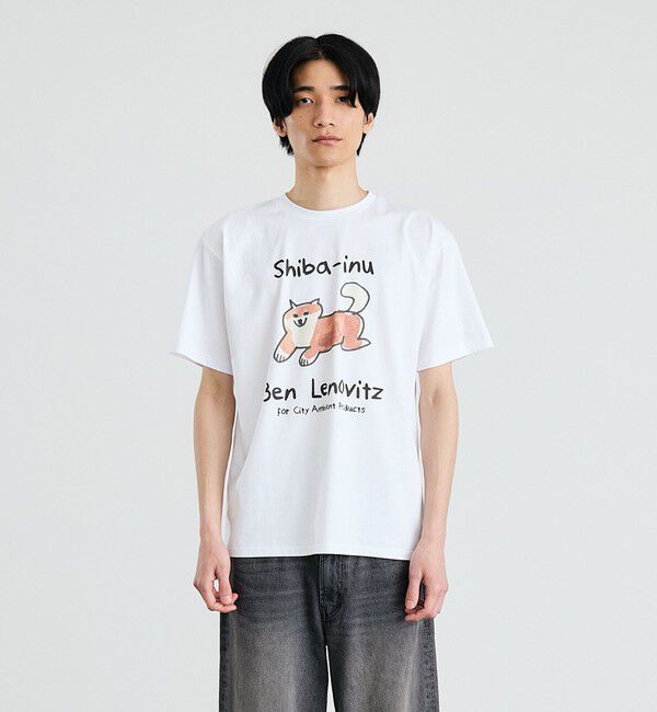 SHIPS「【City Ambient Products別注】Ben Lenovitz: DOG CAT Tシャツ」|Tシャツ・カットソー|