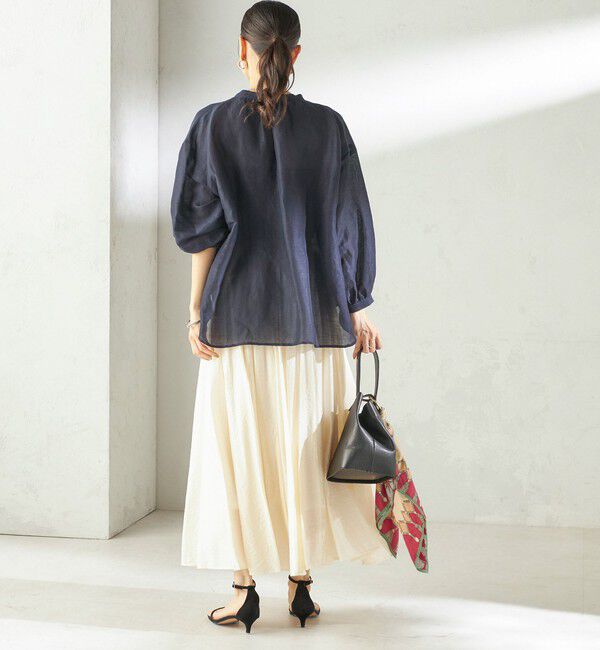 SHIPS for women「〈手洗い可能〉ウエスト ゴム ボリューム フレア ロング スカート」|スカート|