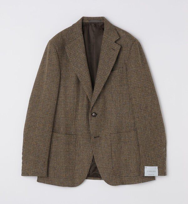 SHIPS「【SHIPS別注】CARUSO: AIDA ハウンドトゥース ツイード ジャケット」|テーラードジャケット|