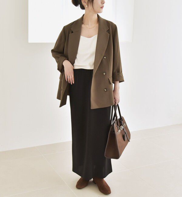 quaranciel「quaranciel:〈手洗い可能〉カット ジョーゼット サイド ライン タイト スカート」|タイト|