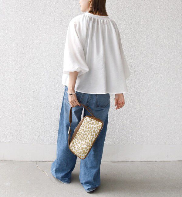 SHIPS for women「〈手洗い可能〉シアー タンブラー デザイン ギャザー ブラウス」|シャツ・ブラウス|