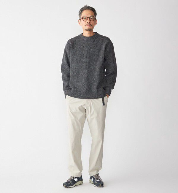 SHIPS「【WEB限定】SHIPS: ビッグシルエット クルーネック レイヤード ニット（ニット+ロンT）」|ニット・セーター|