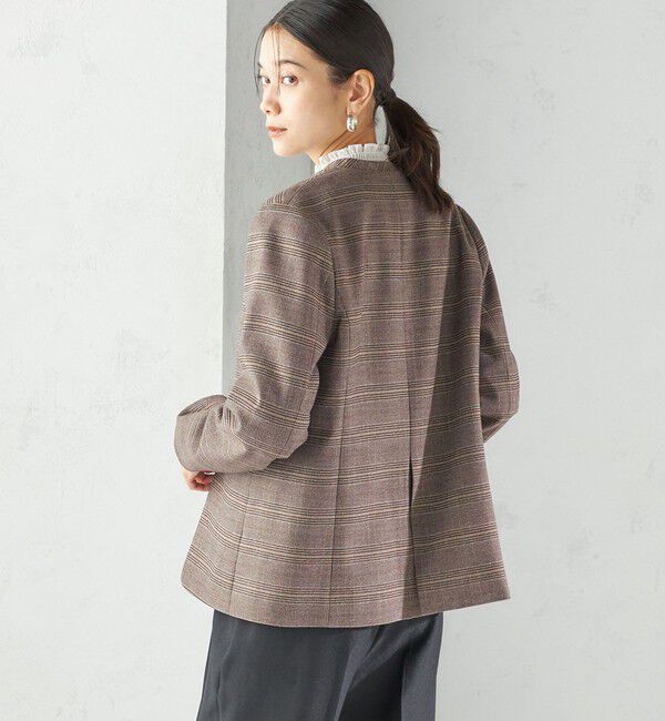 SHIPS for women「〈手洗い可能〉DELEGANT ダブルカラー ジャケット（セットアップ対応）」|ノーカラージャケット|