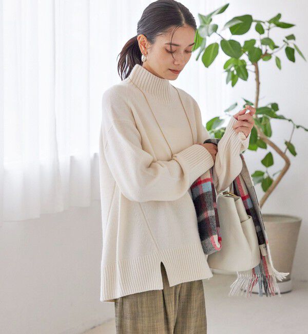 SHIPS for women「〈手洗い可能〉ウール カシミヤ ハイネック プルオーバー」|ニット・セーター|