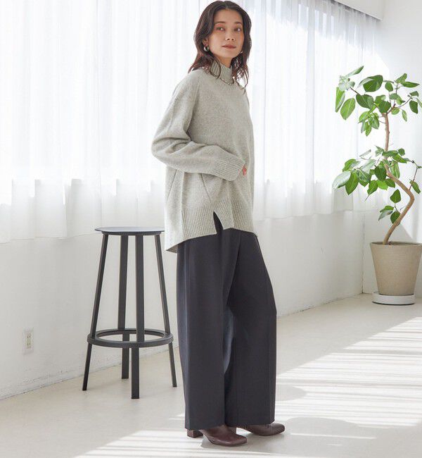 SHIPS for women「〈手洗い可能〉ウール カシミヤ ハイネック プルオーバー」|ニット・セーター|