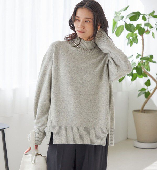 SHIPS for women「〈手洗い可能〉ウール カシミヤ ハイネック プルオーバー」|ニット・セーター|