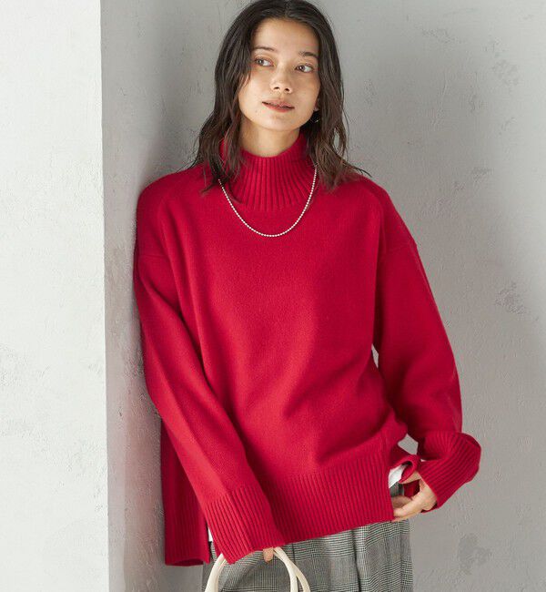 SHIPS for women「〈手洗い可能〉ウール カシミヤ ハイネック プルオーバー」|ニット・セーター|
