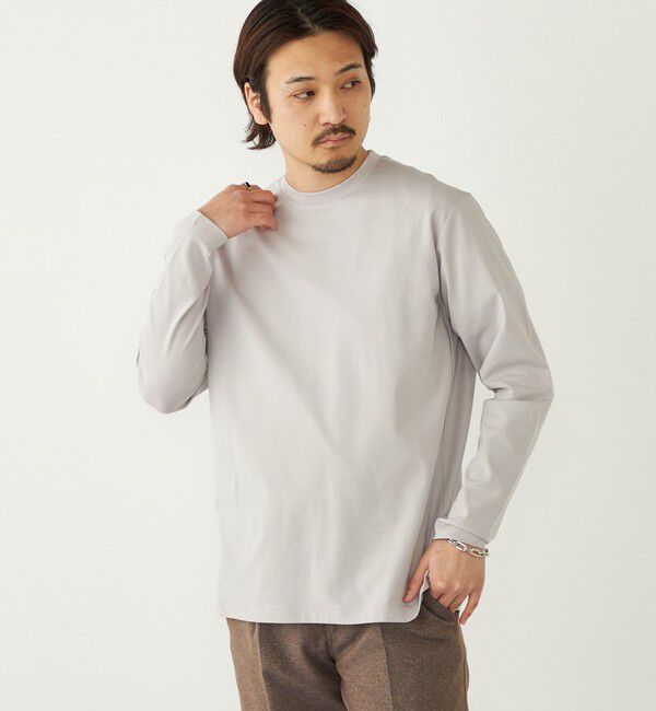 SHIPS Colors 「SHIPS Colors:〈UVカット・速乾〉AVANT(R) 3D ロングスリーブ ビズT◇」|Tシャツ・カットソー|ライトグレー