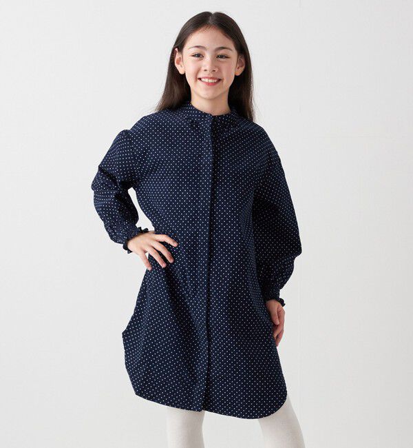 SHIPS any「SHIPS any:〈洗濯機可能〉ウォーム ネル/コーデュロイ シャツ ワンピース <KIDS>」|ワンピース|ブルー