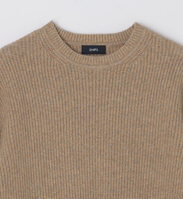 SHIPS「SHIPS: 〈手洗い可能〉7ゲージ ブラッシュド クルーネック プルオーバー」|ニット・セーター|