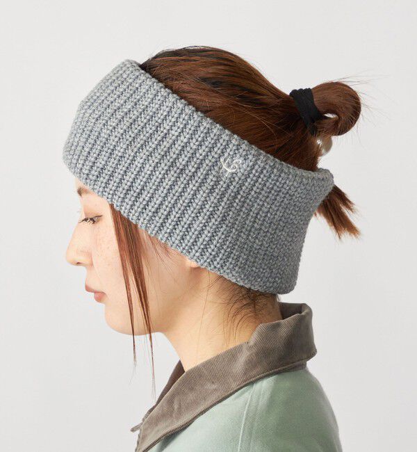 SHIPS「【WEB限定】SHIPS:〈手洗い可能〉2WAY ヘア＆ネック ニットバンド」|ヘアバンド|チャコールグレー