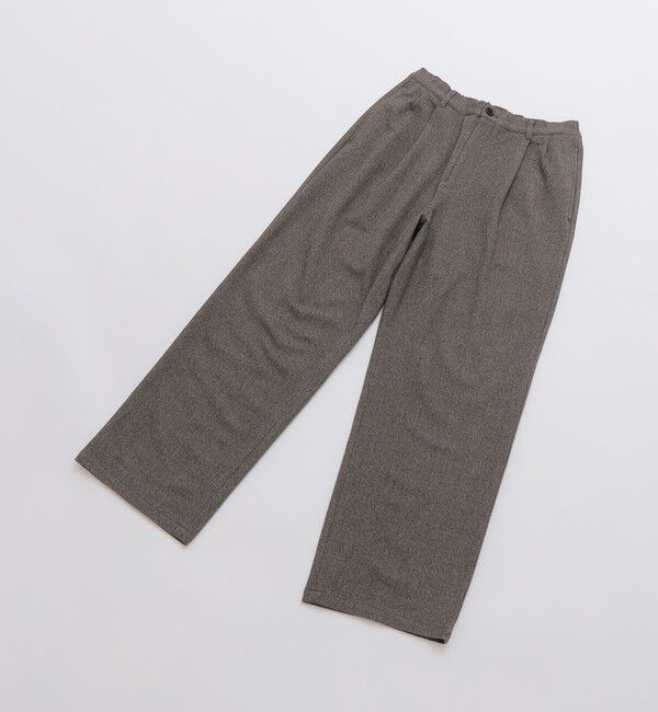 SHIPS「City Ambient Products: ソフト ツイード ライク 2タック ワイド スラックス」|チノ|