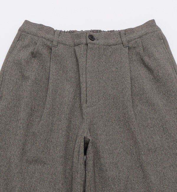 SHIPS「City Ambient Products: ソフト ツイード ライク 2タック ワイド スラックス」|チノ|