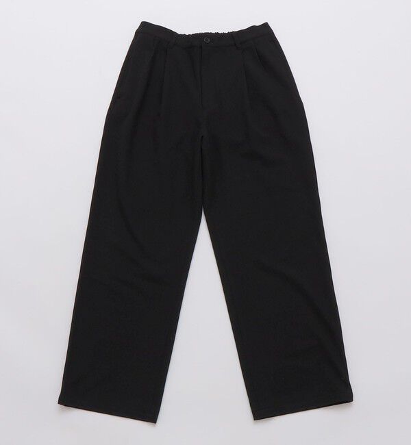 SHIPS「City Ambient Products: ソフト ツイード ライク 2タック ワイド スラックス」|チノ|