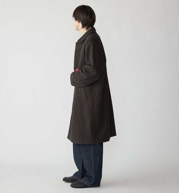 SHIPS「City Ambient Products: オーバーサイズ メルトン コート」|ステンカラーコート|