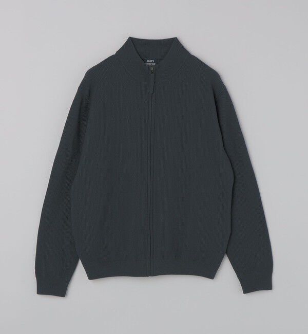 SHIPS「SHIPS: 〈手洗い可能〉SOLOTEX(R) ピケ ドライバーズ ニット」|カーディガン|