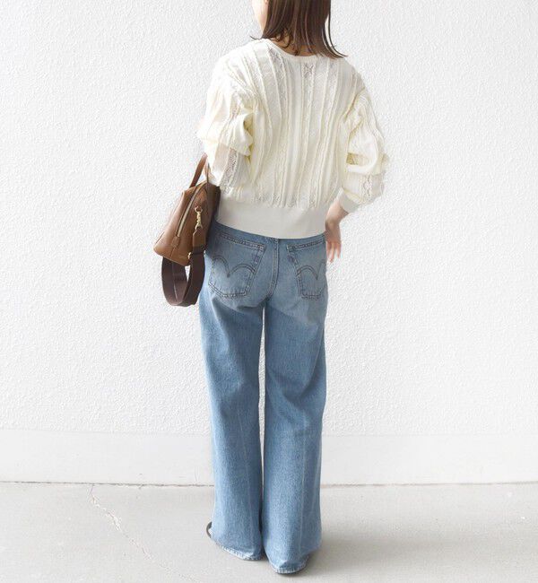 SHIPS for women「【WEB限定】〈手洗い可能〉レース 編み 2WAY カーディガン」|カーディガン|