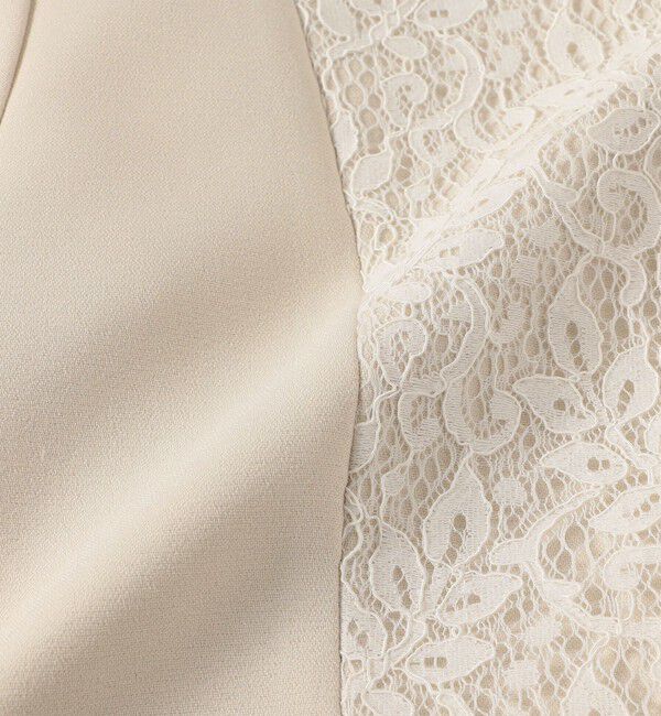 SHIPS any「《追加予約》SHIPS any:〈手洗い可能〉ダブルクロス レース 切替 ノーカラー ジャケット［NAVY BLUE］」|ノーカラージャケット|