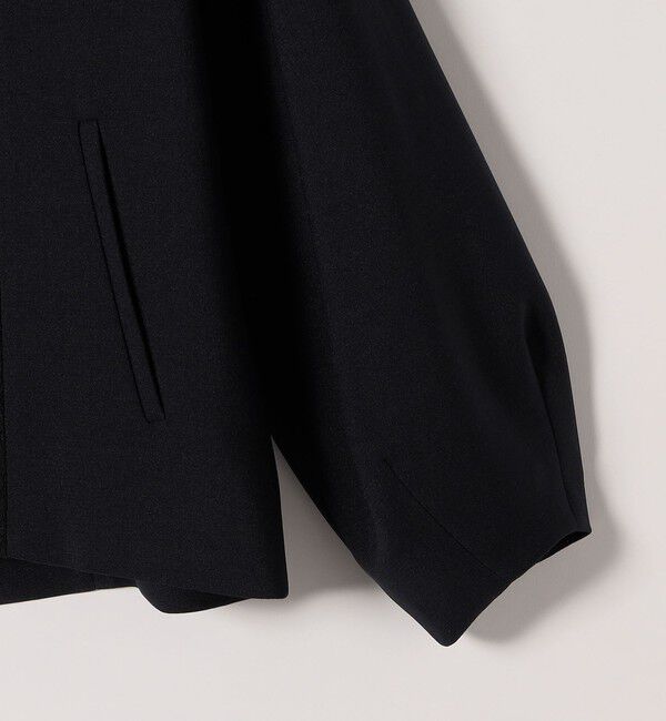 SHIPS any「《追加予約》SHIPS any:〈手洗い可能〉ダブルクロス レース 切替 ノーカラー ジャケット［NAVY BLUE］」|ノーカラージャケット|