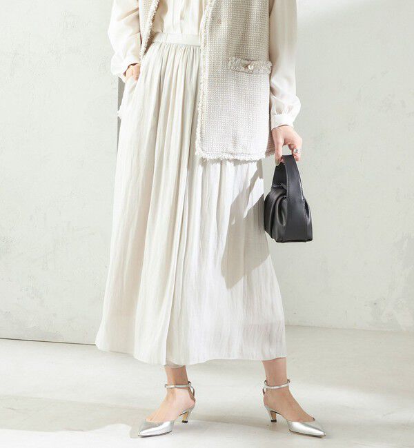 SHIPS for women「〈手洗い可能〉カッセン パウダー サテン スカート パンツ」|その他|