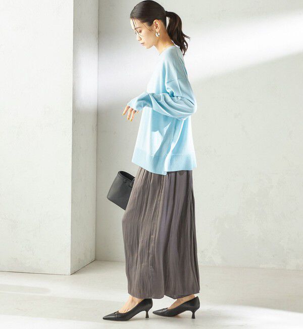 SHIPS for women「〈手洗い可能〉カッセン パウダー サテン スカート パンツ」|その他|
