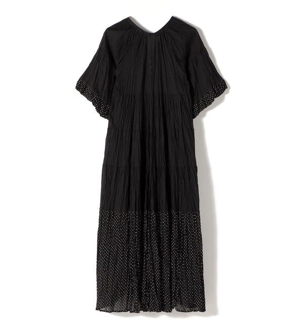 SHIPS for women「《予約》【SHIPS別注】Fanaka:〈手洗い可能〉クリンクル 袖 フレア ワンピース」|ワンピース|