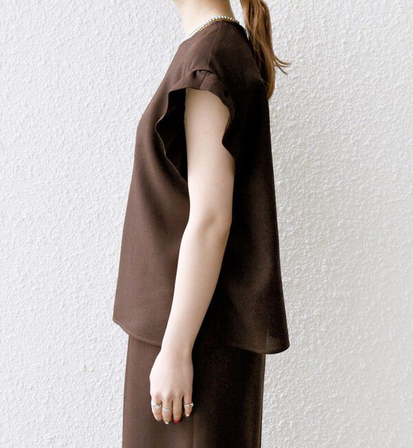 SHIPS any「《予約》SHIPS any:〈洗濯機可能〉リネンライク ブラウス &times; タイトスカート セットアップ」|ワンピース|