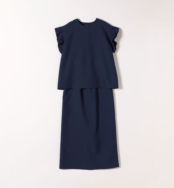SHIPS any「《予約》SHIPS any:〈洗濯機可能〉リネンライク ブラウス &times; タイトスカート セットアップ」|ワンピース|
