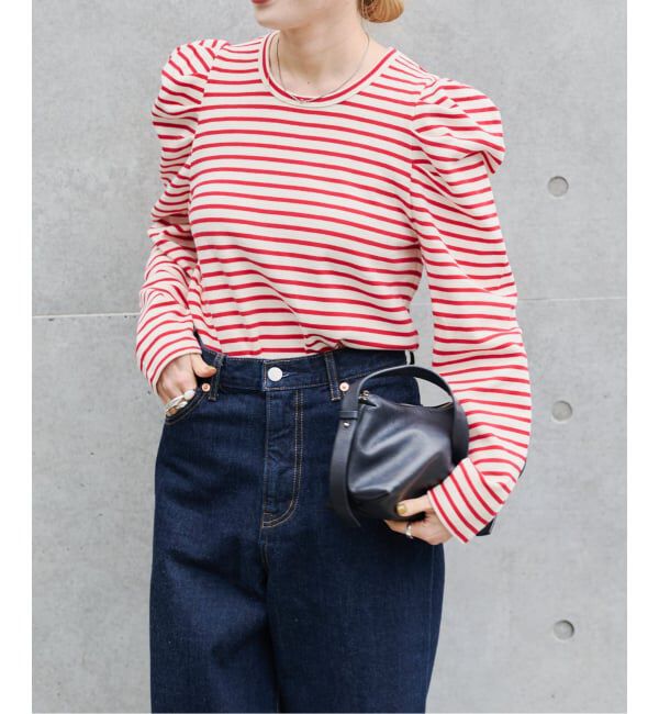 OUTDOOR PRODUCTS Usual Things「WEB限定カラーあり ボリュームスリーブボーダープルオーバー」|Tシャツ・カットソー|