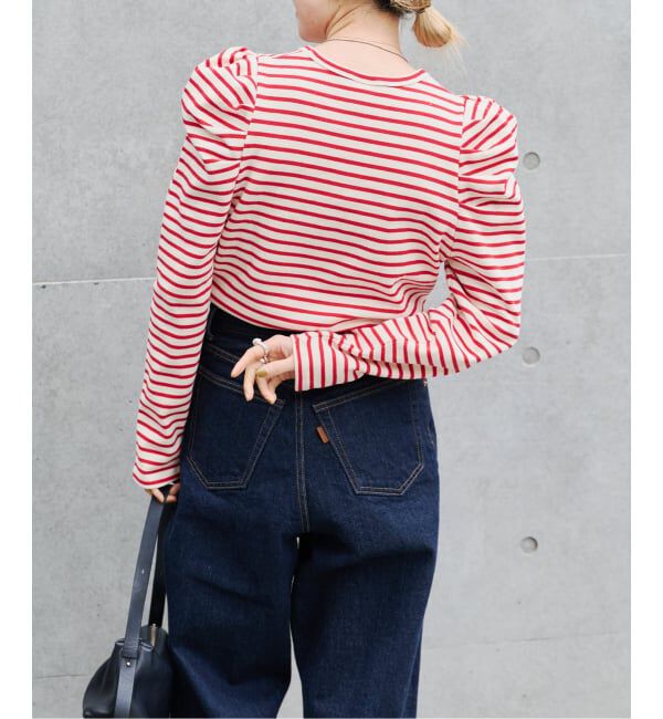 OUTDOOR PRODUCTS Usual Things「WEB限定カラーあり ボリュームスリーブボーダープルオーバー」|Tシャツ・カットソー|