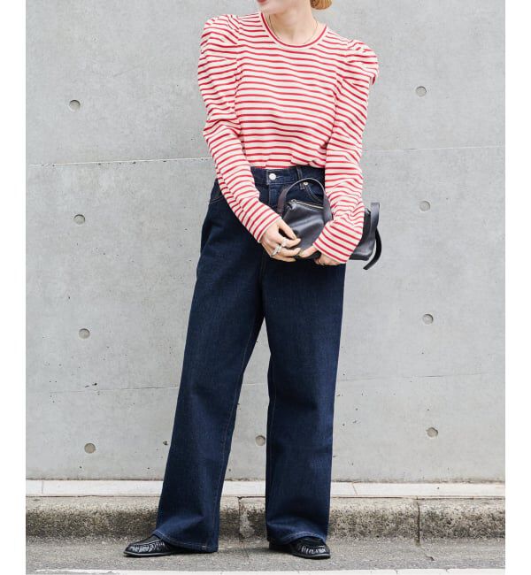 OUTDOOR PRODUCTS Usual Things「WEB限定カラーあり ボリュームスリーブボーダープルオーバー」|Tシャツ・カットソー|