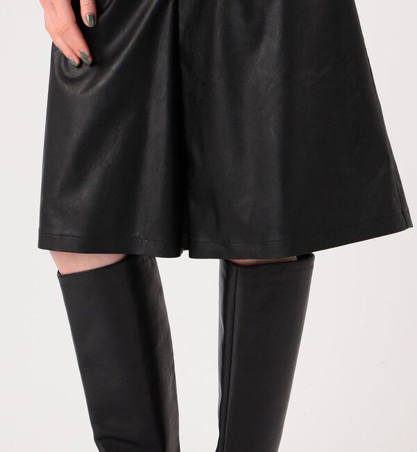 Ballsey「レザーライクウェットクロス ハイウエストハーフパンツ」|その他|