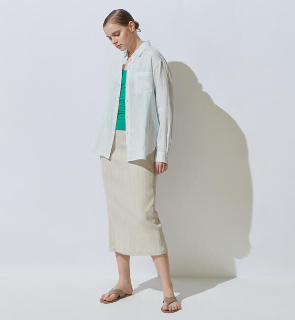 GALERIE VIE「リネンレギュラーカラーシャツ」|シャツ・ブラウス|