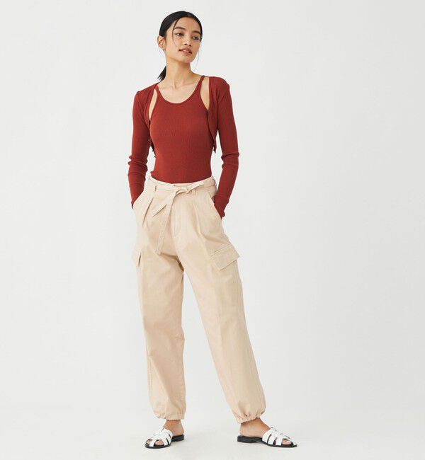 MACPHEE「ソフトコットンサテン カーゴパンツ」|カーゴ|