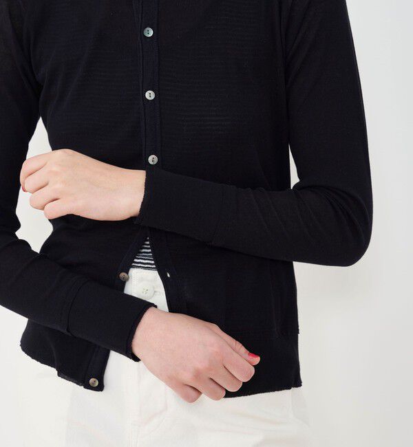 GALERIE VIE「ガーゼフライスジャージー クルーネックカーディガン」|カーディガン|