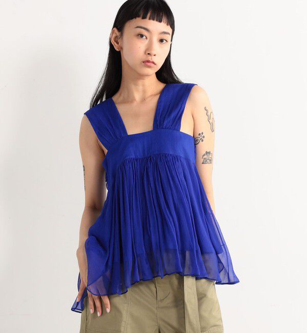 Edition「シルク ヨウリュウノースリーブブラウス」|シャツ・ブラウス|