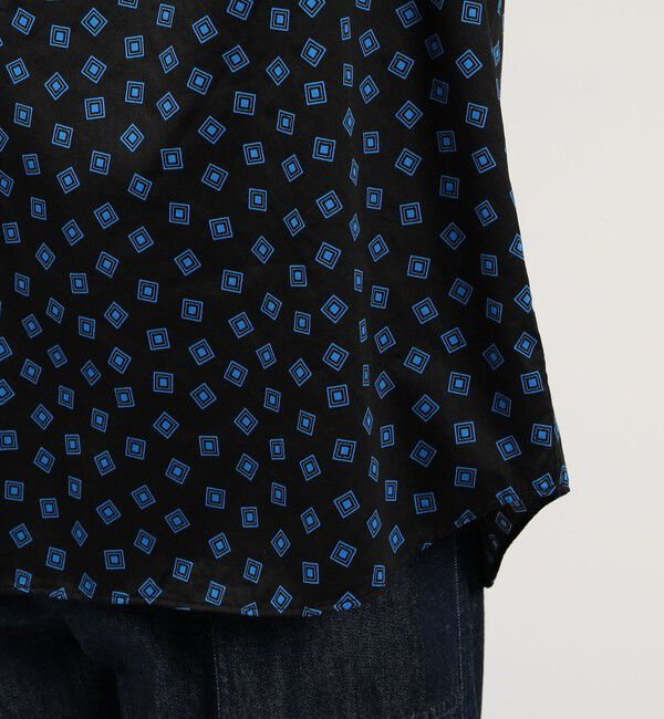 TOMORROWLAND MENS「コットンサテンプリント プルオーバータックシャツ」|シャツ・ブラウス|