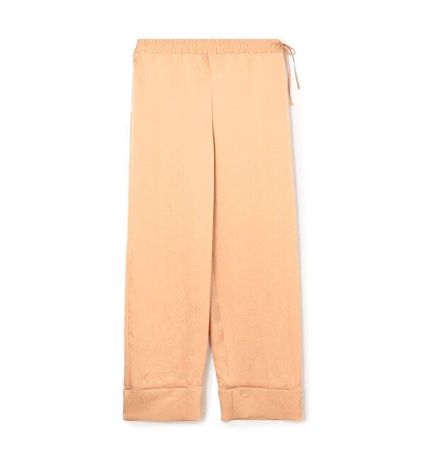 Edition「サテンヨウリュウ ギャザーワイドパンツ」|スラックス|33 ピンク