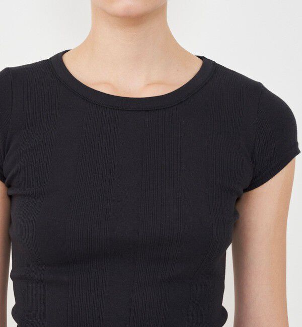 GALERIE VIE「ランダムテレコリブ フレンチスリーブプルオーバー」|Tシャツ・カットソー|