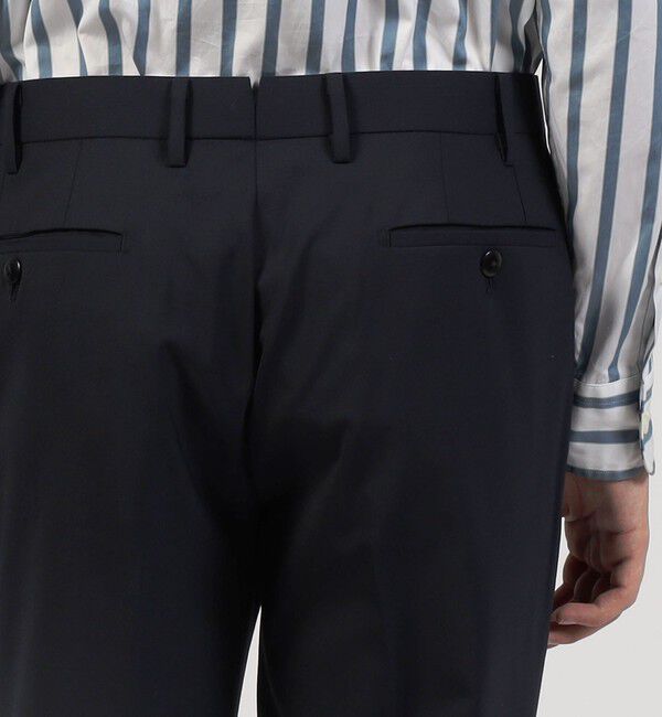 TOMORROWLAND MENS「ポリエステルウール スリムストレートスラックス FREE FIT」|スラックス|