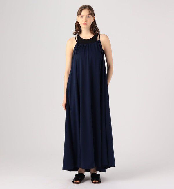 CABaN「キュプラポリエステルジャージー ギャザーワンピース」|ワンピース|