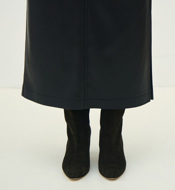 MACPHEE「レザーライク Iラインスカート」|タイト|