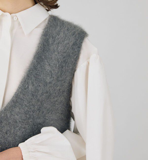 DES PRES「フォックスカシミヤ Vネックベスト」|ベスト・ジレ|