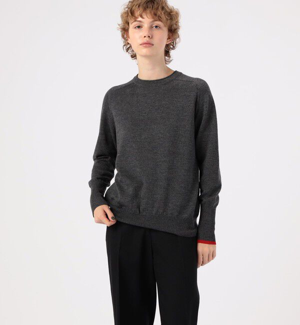 BACCA「ウールムリネ クルーネックニットプルオーバー」|ニット・セーター|