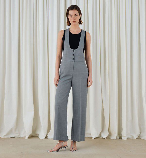 DES PRES「ポリエステルウールバラシャ テイラードサロペット」|オールインワン|