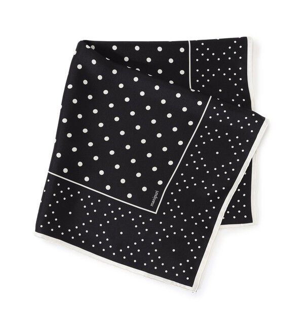 TOMORROWLAND GOODS「manipuri　ジオメドットスカーフ」|バンダナ・スカーフ|18 ブラック系